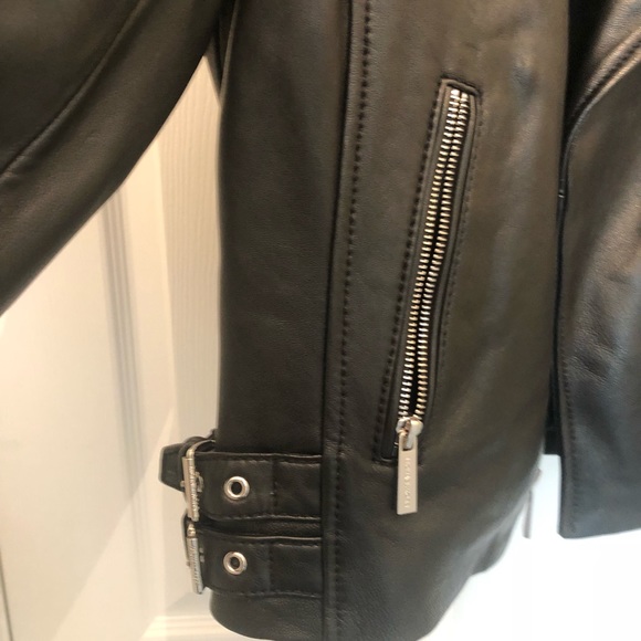 Michael Kors black leather jacket - Picture 2 of 3